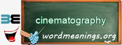 WordMeaning blackboard for cinematography